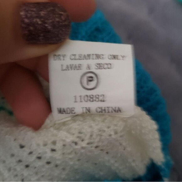 Staccato Rainbow Striped Open Knit Sweater Top Womens Size S - Picture 7 of 13